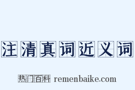注清真词近义词是什么意思的图片